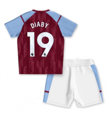 Aston Villa Moussa Diaby #19 Hemmaställ Barn 2023-24 Kortärmad (+ Korta byxor)